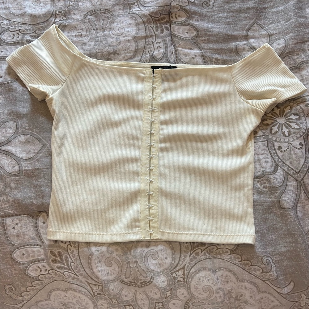 Nordstrom Topshop Off the Shoulder Crop Top